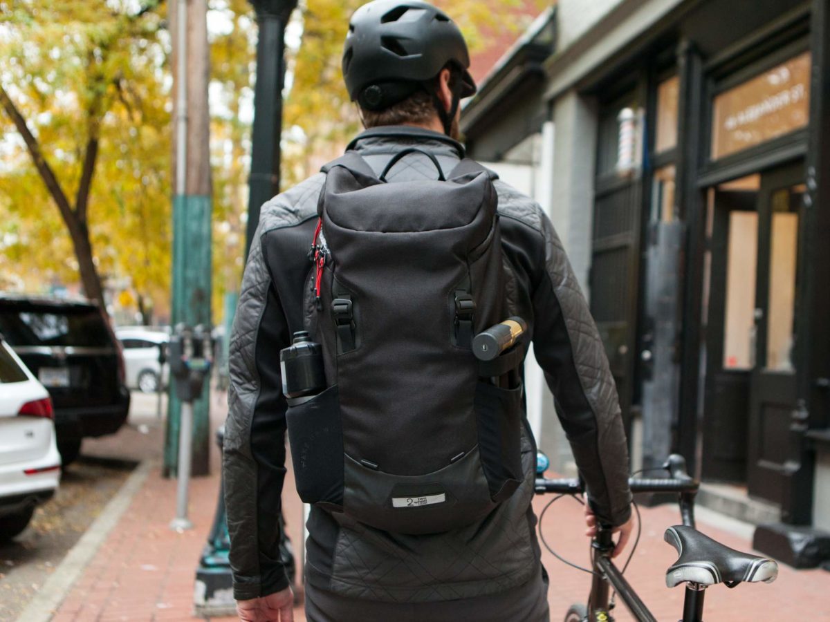 Two Wheel Gear – Commute Backpack – Black – On Bike Commuter