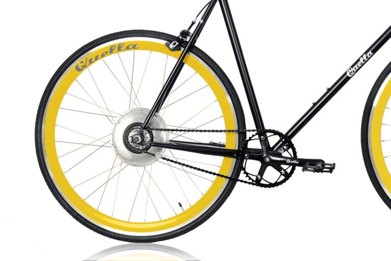 Electric Quella upgrade - Yellow Rear Wheel